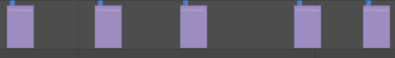 Les events footsteps trigués par Reaper