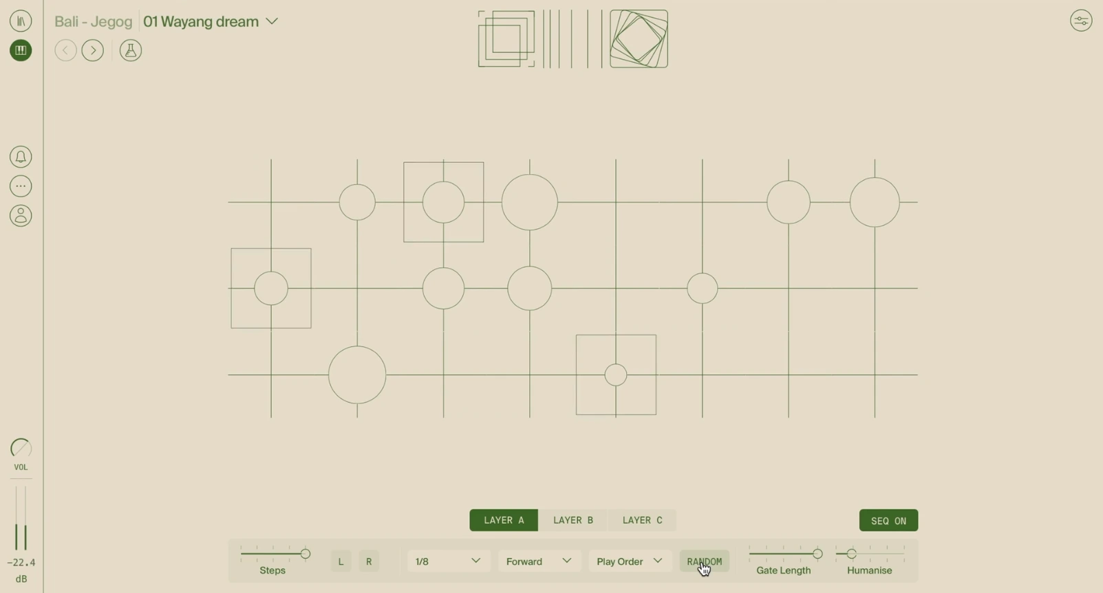 FFOSSO interface is minimalist and elegant.