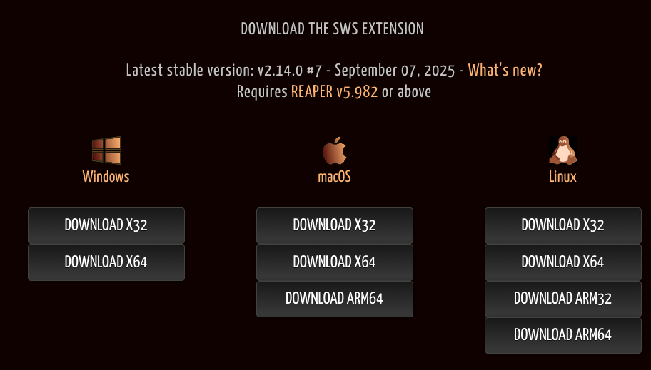 Start with SWS Extensions