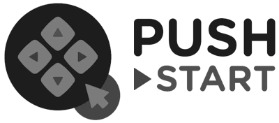 Logo de l'association Push Start - Réseau des professionnels du jeu vidéo