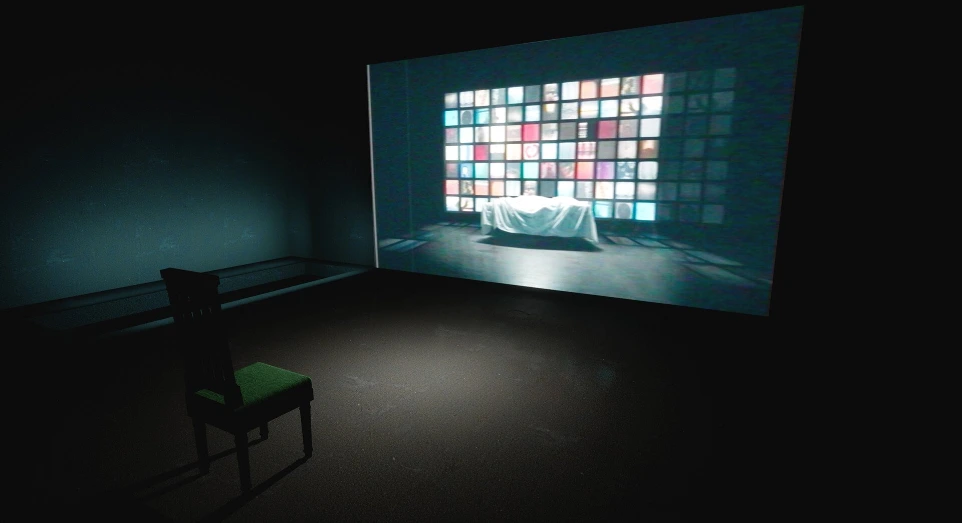 Projection d'une cinématique illustrant la synchronisation de la musique de trailer de jeu vidéo